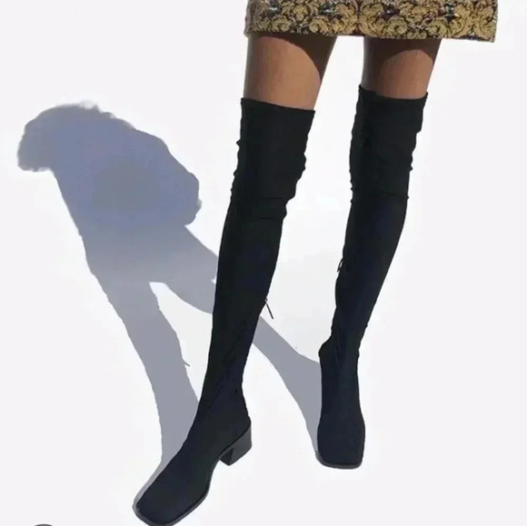 Suzanne Rae Over The Knee Stretch Jersey Sock Boots - **FREE SHIPPING** - Picture 2 of 4